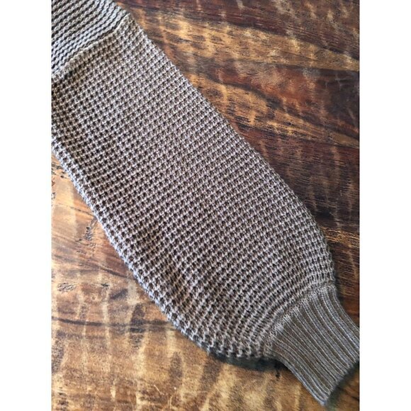 Zenana Brown V Neck Balloon Sleeved Sweater SzS - Picture 4 of 8